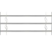 Alberts 563639 Grille de fenêtre Secorino Style, Extensible pour fenêtres extérieures, Grille anti-effraction, Galvanisé bleu, 450 x 1000-1500 mm