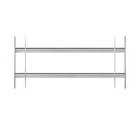 Alberts 563684 Grille de fenêtre de style Secorino Basic | coulissante, pour les fenêtres extérieures | grille de protection anti-effraction | galvanisée, en bleu | 300 x 700-1050 mm