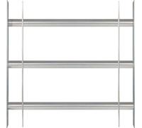 Alberts 563691 Grille de fenêtre Secorino Basic, Extensible pour fenêtres à l'extérieur, Grille anti-effraction, Galvanisé bleu, 450 x 500-650 mm