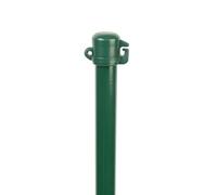 Alberts 608927 Tuteur universel | avec capuchon spécial | pour petit grillage souple et fil d'attache | surface lisse | Phosphaté zinc, plastifié vert | longueur 750 mm | Ø poteau 16 mm