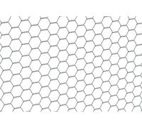 Alberts 614140 Treillis hexagonal, différentes longueurs et hauteurs - en option dans différentes couleurs, galvanisé, mailles 25 x 25 mm, hauteur 50 cm, longueur 10 m, Gris