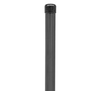 Alberts 617523 Poteau de clôture Fix-Clip Pro® | Fixation avec ancres à enfoncer | Phosphaté zinc, plastifié anthracite métallisé | longueur 1500 mm | Ø des colliers 34 mm