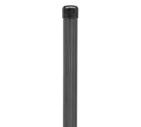 Alberts 617530 Poteau de clôture Fix-Clip Pro® | Fixation avec ancres à enfoncer | Phosphaté au zinc, plastifié anthracite métallisé | longueur 1750 mm | Ø des colliers 34 mm