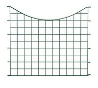 Alberts 646905 Panneau de clôture d'étang | arc au milieu en bas | vert plastifié | largeur 777 mm
