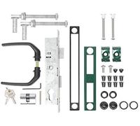 Alberts 653811 Kit d'accessoires pour portails en grillage ondulé | pour portails jusqu'à 1500 mm de hauteur | phosphatés au zinc, plastifiés, en vert