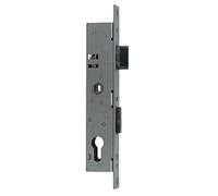 Alberts 654092 Serrure à encastrer | pour portails en grillage ondulé | galvanisée | cote axe 25 mm | hauteur totale 243 mm