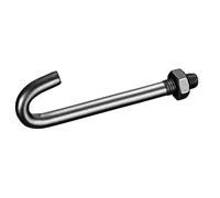 Alberts 672515 Vis à Crochet | pour Fixation Treillis soudé Double | Galvanisé à Chaud | pour poteaux 60 x 40 clôture, Gris