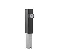 Alberts 672775 Rallonge de poteau pour éléments décoratifs | anthracite plastifié RAL 7016 | pour poteau 60 x 40 mm | 200 x 190 mm