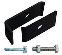 Alberts 672843 Kit de fixation pour panneaux grillagés, pour fixation aux murs ou aux poteaux, galvanisé à chaud, plastifié, en anthracite RAL 7016