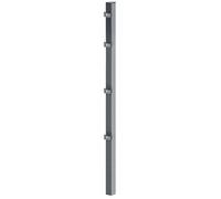 Alberts 677336 Poteau de clôture avec patte de serrage | Galvanisé à chaud, revêtu de plastique anthracite (RAL 7016) | Longueur 1200 mm | 60 x 40 mm