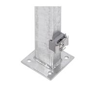 Alberts 677985 pLaqué de Base pour clôture Treillis Double | avec Fixation par Pattes de Serrage | Galvanisé à Chaud, plastifié Vert RAL 6005 | Longueur 1300 mm | Poteau 60 x 40 mm
