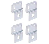 Alberts 678036 Clip pour panneau à barre double | pour la fixation d'objets décoratifs | acier inoxydable | kit de 4