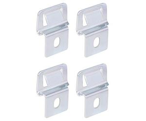 Alberts 678036 Clip pour panneau à barre double | pour la fixation d'objets décoratifs | acier inoxydable | kit de 4