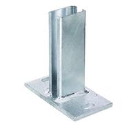 Alberts 685676 Ancre de poteau pour piquet de clôture pour panneaux à barre double | à visser | galvanisée à chaud | platine 150 x 80 mm | pour poteaux 60 x 40 mm