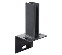 Alberts 686116 Ancre de poteau pour piquet de clôture sur bord de trottoir en L | à visser | galvanisée à chaud, plastifiée, en anthracite RAL 7016 | platine 120 x 120 mm | pour poteaux 60 x 40 mm