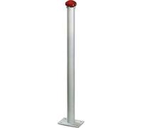 Alberts 690557 Borne standard Alberts | en modèles à couler dans le béton ou à visser | en blanc | poteau Ø 60 mm | hauteur au-dessus du sol 100 cm