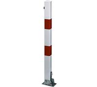 Alberts 780241 Borne Locky | au choix dans différents modèles | à visser, rabattable | en blanc | poteau 70 x 70 mm | hauteur au-dessus du sol 100 cm