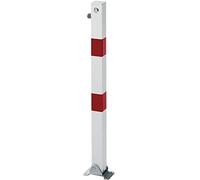 Alberts 780784 Borne Klappy | au choix dans différents modèles | à visser, rabattable | en blanc | poteau 70 x 70 mm | hauteur au-dessus du sol 100 cm