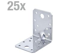 Alberts 820008, connecteurs d'angle pour charges lourdes, en acier inoxydable, dimensions 70 x 70 x 55 mm, lot de 25