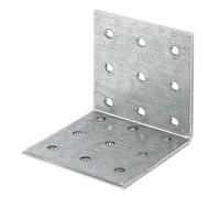 Alberts 820275 Equerre de plaque perforée | galvanisé sendzimir | 60 x 60 x 60 mm | kit de 50