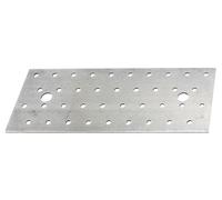 Alberts 820398 Plaque perforée, galvanisée sendzimir, 200 x 80 x 2 mm, lot de 25