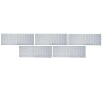 Alberts 820817 Plaque perforée, galvanisée sendzimir, 400 x 120 mm, set de 5 pièces