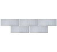 Alberts 820817 Plaque perforée, galvanisée sendzimir, 400 x 120 mm, set de 5 pièces