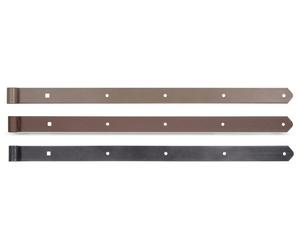 Alberts 821326 Charnière de porte DURAVIS®, droite, extrémités arrondies, revêtement double face beige perlé RAL 1035, rouleau Ø 16 mm, dimensions 800 x 45 mm, lot de 4