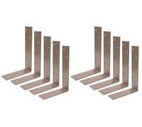 Alberts 821395 DURAVIS® Equerre de poutre, à ailes inégales, beige perle duplex RAL 1035, dimensions 160 x 240 x 50 mm, set de 10 pièces