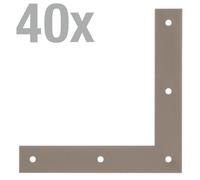 Alberts 821425 : Angle droit DURAVIS®, finition perlée beige, revêtement duplex RAL 1035, dimensions 120 x 120 x 20 mm, lot de 40