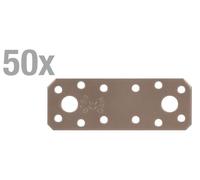 Alberts 821586, connecteurs plats DURAVIS®, finition duplex nacrée RAL 1035, dimensions 96 x 35 x 2,5 mm, lot de 50