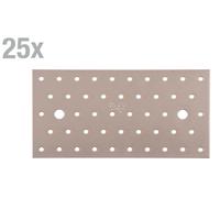 Alberts 821722 : Plaque de fixation DURAVIS®, couleur ivoire nacré, double revêtement RAL 1035, dimensions 200 x 100 x 2 mm, lot de 25
