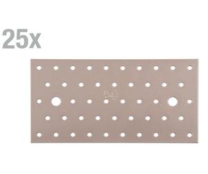 Alberts 821722 : Plaque de fixation DURAVIS®, couleur ivoire nacré, double revêtement RAL 1035, dimensions 200 x 100 x 2 mm, lot de 25