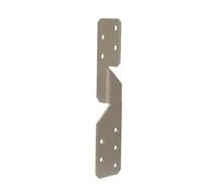 Alberts 821838 DURAVIS® Ancrage de pannes chevron, beige perle duplex RAL 1035, dimensions 33 x 33 x 170 mm, set de 50 pièces