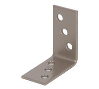 Alberts 821869 DURAVIS® Équerre d'assemblage | en beige perle, à couche duplex RAL 1035 | taille 40 x 40 x 20 mm | kit de 100