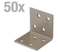 Alberts 821876, connecteurs d'angle DURAVIS®, finition perlée beige double couche, RAL 1035, dimensions 40 x 40 x 40 mm, lot de 50