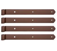 Alberts 822071 DURAVIS®Penture | droite, bout arrondi | couleur rouille, à couche duplex | gond Ø 13 mm | taille 400 x 40 mm | kit de 4