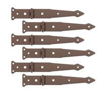 Alberts 822101 DURAVIS® Penture charnière | couleur rouille, à couche duplex | taille 202 / 77 x 48 mm | kit de 6
