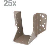 Alberts 822163 Sabot de solive DURAVIS®, type A, revêtement duplex brun rouillé, largeur intérieure 80 mm, hauteur 120 mm, set de 25 pièces