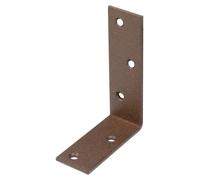 Alberts 822187 : Angle de renfort DURAVIS®, asymétrique, avec revêtement duplex brun rouille, dimensions 75 x 100 x 30 mm, lot de 50