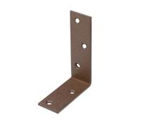 Alberts 822187 : Angle de renfort DURAVIS®, asymétrique, avec revêtement duplex brun rouille, dimensions 75 x 100 x 30 mm, lot de 50