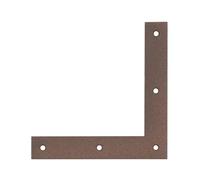 Alberts 822200 DURAVIS® Équerre d'angle | couleur rouille, à couche duplex | taille 120 x 120 x 20 mm | kit de 40