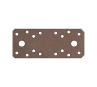 Alberts 822231 DURAVIS® connecteur plat, revêtement duplex brun rouille, taille 133 x 55 x 2,5 mm, set de 30 pièces