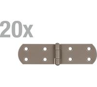 Alberts 822255 Bande pour caisses DURAVIS®, avec goupille rivetée, revêtement duplex brun rouille, dimensions 195 x 35 x 2 mm, set de 20 pièces