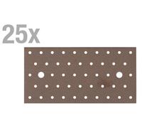 Alberts 822361 : Plaque de fixation DURAVIS®, finition duplex brun rouille, dimensions 200 x 100 x 2 mm, lot de 25
