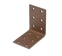 Alberts 822385 DURAVIS® Equerre de plaque perforée, revêtement duplex brun rouillé, dimensions 60 x 60 x 40 mm, jeu de 50 pièces