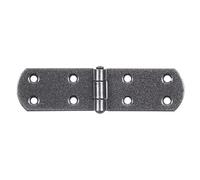 Alberts 822613 Bande pour caisses DURAVIS®, avec goupille rivetée, revêtement noir diamanté duplex, taille 135 x 35 x 2 mm, set de 20 pièces