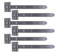Alberts 822682, crochets de suspension DURAVIS®, avec axe riveté, revêtement duplex noir diamant, sangle 391 x 40 mm, charnière 59 x 103 mm, lot de 6