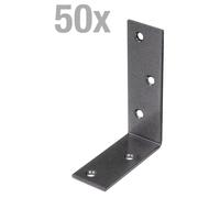 Alberts 822811 : Angle de renfort DURAVIS®, asymétrique, avec revêtement duplex noir diamant, dimensions 75 x 100 x 30 mm, lot de 50