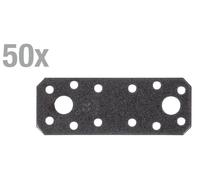 Alberts 822859, connecteurs plats DURAVIS®, revêtus en duplex noir diamant, dimensions 96 x 35 x 2,5 mm, lot de 50